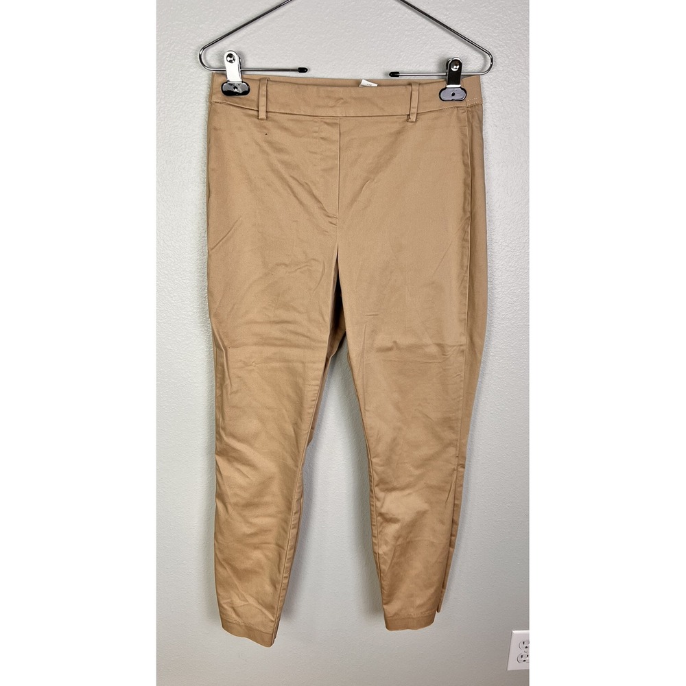 H& M Khaki Womens Soft Stretchy dress pants size 8 Elastic Waist Pullon